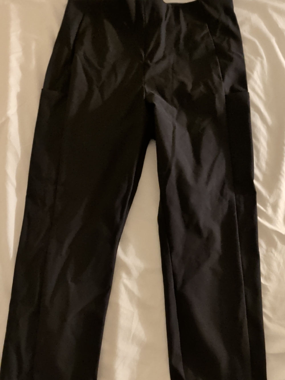 Athleta Black Womens Straight-Leg Pants